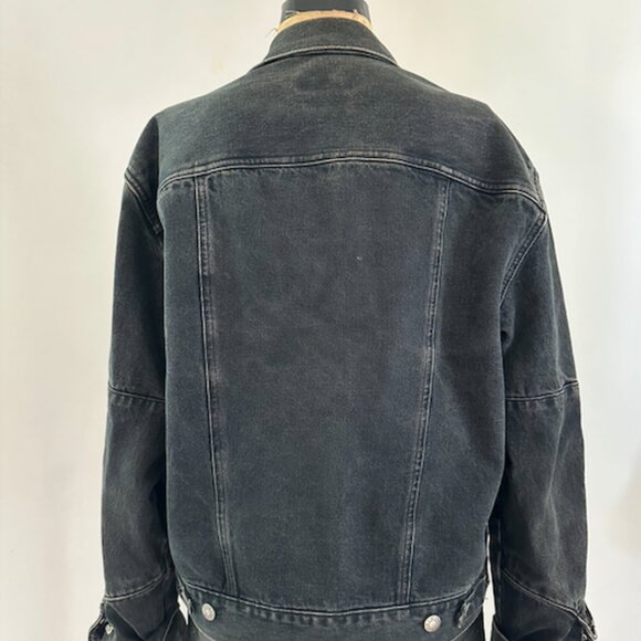 Vintage Calvin Klein Black Denim Trucker Jacket - Picture 2 of 2
